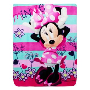 Setino Flísová deka pre dievčatá Minnie mouse - 100 x 140 cm