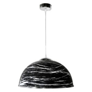 Helam Luster na lanku AKRYL - chróm KS 1xE27/60W čierna abstrakt HE0125 + záruka 5 rokov zadarmo