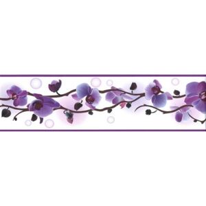 Samolepiace bordúra B 83-13-04, rozmer 8,3 cm x 5 m, orchidea fialová, IMPOL TRADE