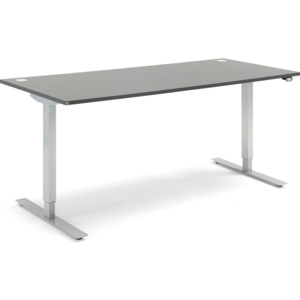 Výškovo nastaviteľný stôl Flexus, rovný, 1800x800 mm, šedá