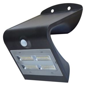 LEDKO Solárne nástenné svietidlo so senzorom LED/3,2W IP65 čierne LDK08427L + záruka 5 rokov zadarmo