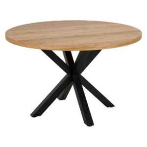 Heaven jedálenský stôl Ø120 cm, dub/čierna