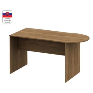 TEMPO KONDELA Zasadací stôl s oblúkom 150, bardolino tmavé, TEMPO ASISTENT NEW 022