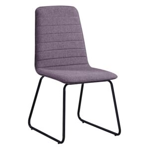 Jedálenská stolička, fialová látka/čierny kov, DANUTA