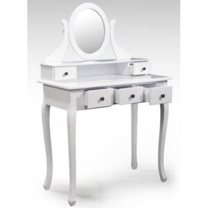 OVN Toaletný stolík IDN 4203 biely masív borovica/MDF