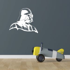 GLIX Darth Vader - samolepka na stenu Biela 50x45 cm