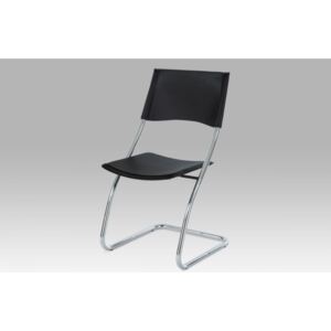 Židle chrom / černá koženka B161 BK Autronic