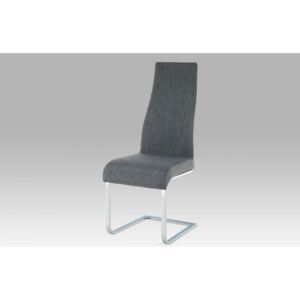 Jídelní židle chrom / látka šedá / koženka šedá AC-1817 GREY2 Autronic