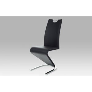 Jídelní židle koženka černá / chrom HC-790 BK Autronic