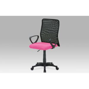 Kancelářská židle, látka MESH růžová / černá, plyn.píst KA-B047 PINK Autronic