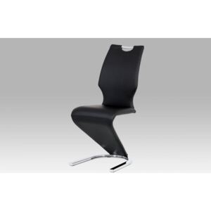 Jídelní židle koženka černá / chrom HC-997 BK Autronic