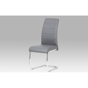 Jedálenská stolička DCL-407 GREY chróm / koženka sivá Autronic