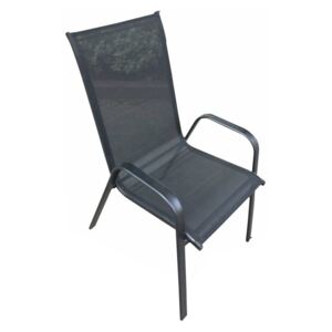Židle, stohovatelná, tmavě šedá/černá, ALDERA 0000194792 Tempo Kondela