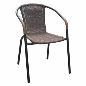 Židle, stohovatelná, hnědá/ černé nohy, DOREN 0000194796 Tempo Kondela