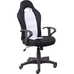 Kancelářská židle, černá/bílá, SENON 0000017599 Tempo Kondela