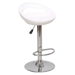 Barová židle, bílá / chrom, Dongo NOVE 0000138374 Tempo Kondela