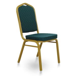 Stohovateľná stolička ZINA 2 NEW zelená / zlatá Tempo Kondela