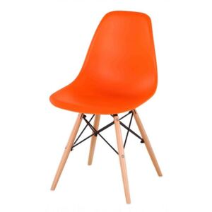 Židle, oranžová / buk, CINKLA 2 NEW 0000183461 Tempo Kondela