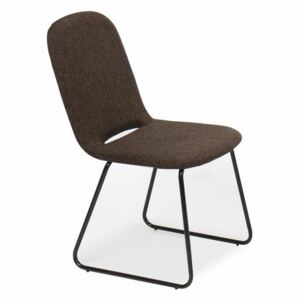 Jídelní židle, hnědá / černá, látka / kov, ADLAN 0000191493 Tempo Kondela