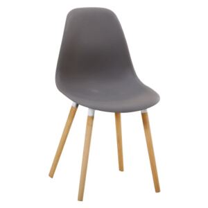 Židle, studená šedá plast / buk, KALISA 0000204509 Tempo Kondela