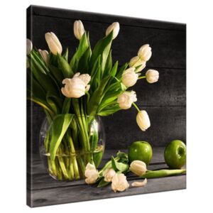 Obraz na plátne Krémové tulipány 30x30cm 1392A_1AI
