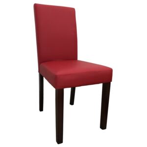 Jedálenská stolička Rudy, červená ekokoža