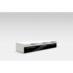 TV stolík GALANTIC 150, biela/šedý lesk