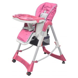 Detská stolička, deluxe, ružová, nastaviteľná výška