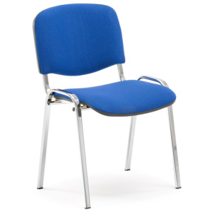 Konferenčná stolička Nelson, modrá / chróm