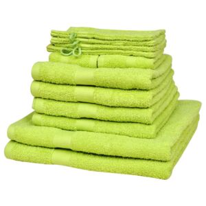Domáce uteráky sada 12 kusov bavlna 500g/m² jablkovo zelené