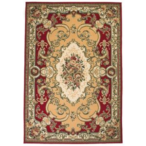 Orientálny koberec 120x170 cm, červený/béžový