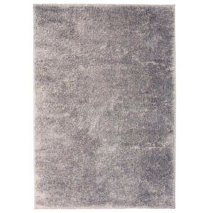 Chlpatý koberec, 120x170 cm, sivý