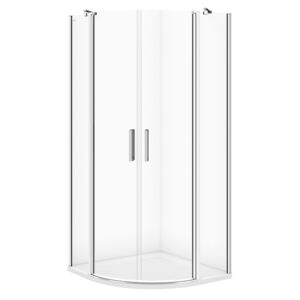 CERSANIT - Sprchovací kút MODUO štvrťkruh 90x195, kývne, číre sklo (S162-010)