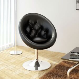 Barová stolička, čierna, umelá koža
