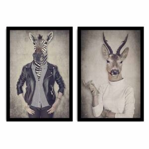 Dvojdielny obraz Home Ribs and Deer, 72 × 50 cm