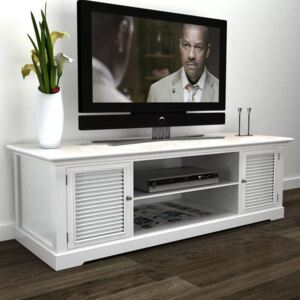 Biela drevená skrinka pod televízor / TV stolík