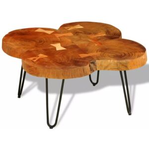 Konferenčný stolík 35 cm, 4 kmene, drevený masív sheesham