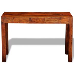 Konzolový stolík s 3 zásuvkami 80 cm, drevený masív sheesham