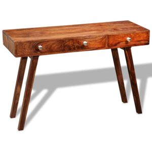 Skrinka/konzolový stolík z dreveného masívu sheesham, vintage 76 cm