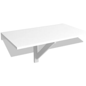 Skladací stolík na stenu, biely 100x60 cm