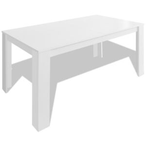 Jedálenský stôl, 140x80x75 cm, biely