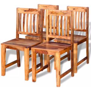 Jedálenské stoličky, 4 ks, drevený masív sheesham