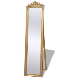 Samostatne stojace zrkadlo, barokový štýl, 160x40cm, zlatá farba