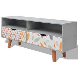 TV stolík, MDF, 120x30x50 cm, sivý