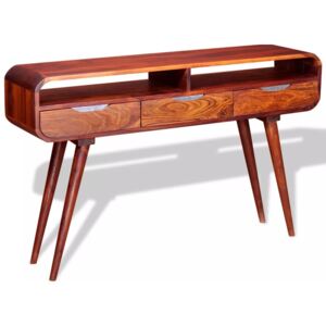 Konzolový stolík, drevený masív sheesham, 120x30x75 cm
