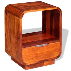 Nočný stolík so zásuvkou, masívne sheeshamové drevo 40x30x50 cm