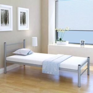 Kovový rám postele, šedý, 90x200 cm