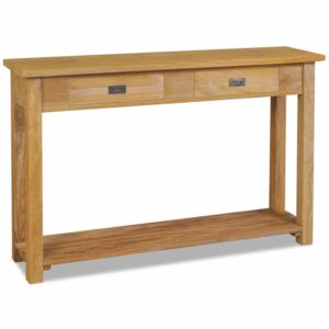 Konzolový stolík z masívneho teakového dreva, 120x30x80 cm