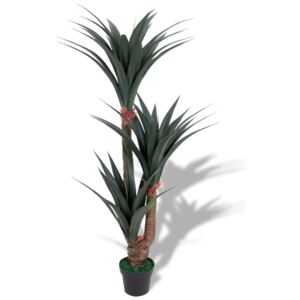 Umelá rastlina, juka s kvetináčom 155 cm, zelená