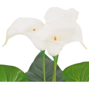 Umelá rastlina, kala s kvetináčom 45 cm, biela